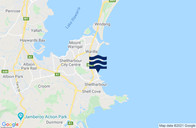 Mappa delle maree di Flinders, Australia