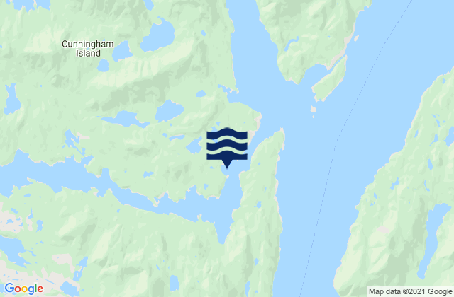 Mappa delle maree di Flirt Island, Canada