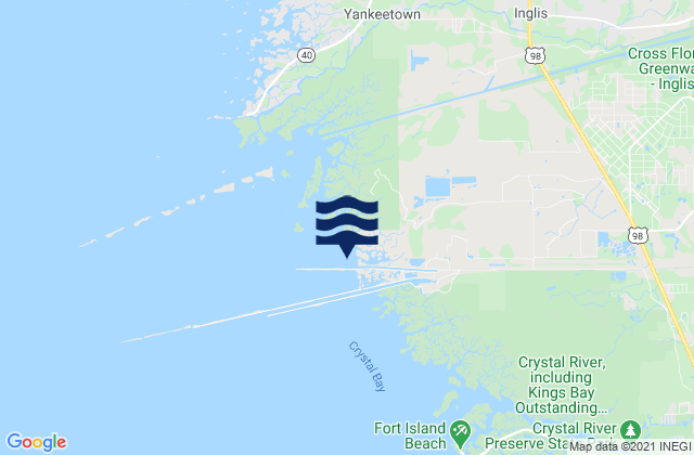 Mappa delle maree di Florida Power, United States