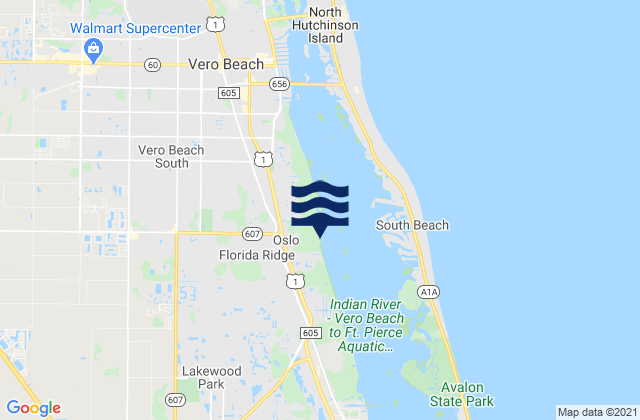 Mappa delle maree di Florida Ridge, United States