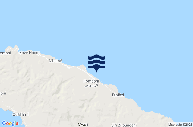 Mappa delle maree di Fomboni, Comoros