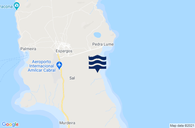 Mappa delle maree di Fontana, Cabo Verde