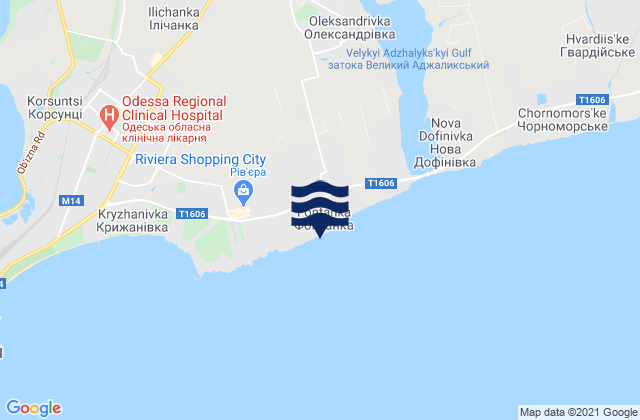 Mappa delle maree di Fontanka, Ukraine