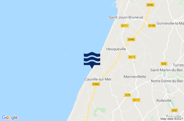 Mappa delle maree di Fontenay, France