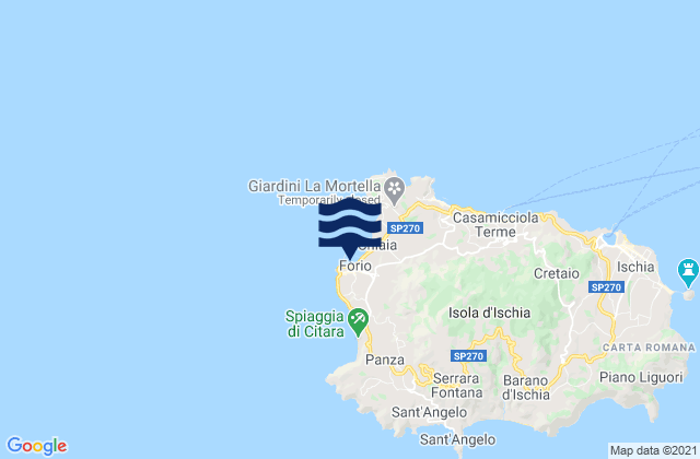 Mappa delle maree di Forio, Italy