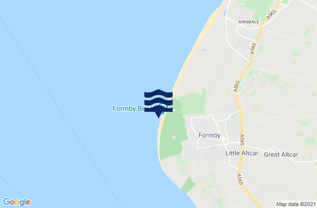 Mappa delle maree di Formby Beach, United Kingdom
