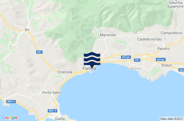 Mappa delle maree di Formia, Italy