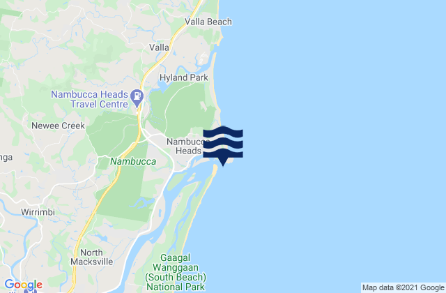 Mappa delle maree di Forster Beach (Nambucca), Australia