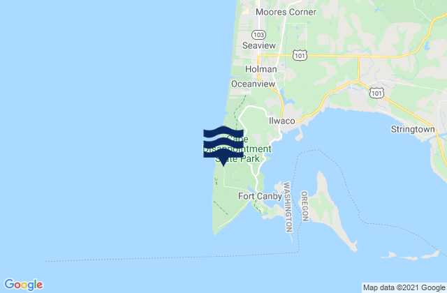 Mappa delle maree di Fort Canby A Jetty, United States