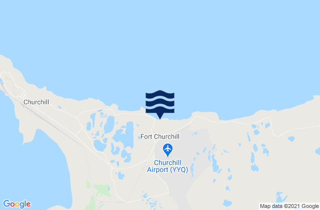 Mappa delle maree di Fort Churchill, Canada