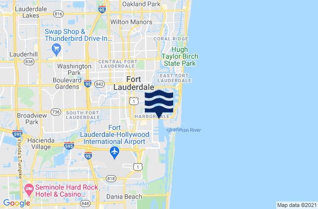 Mappa delle maree di Fort Lauderdale, United States