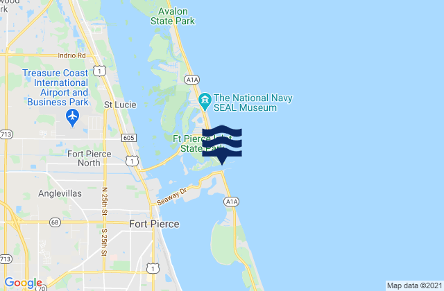 Mappa delle maree di Fort Pierce Inlet Entrance, United States