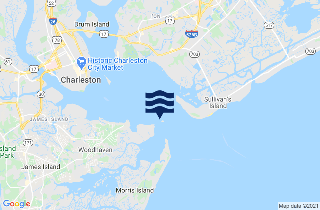 Mappa delle maree di Fort Sumter, United States