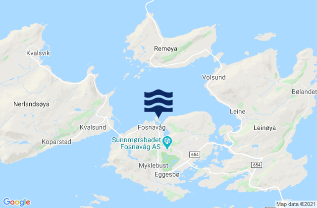 Mappa delle maree di Fosnavåg, Norway