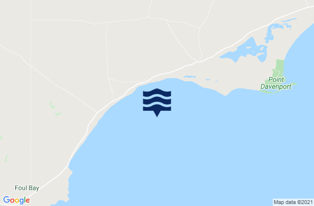 Mappa delle maree di Foul Bay, Australia