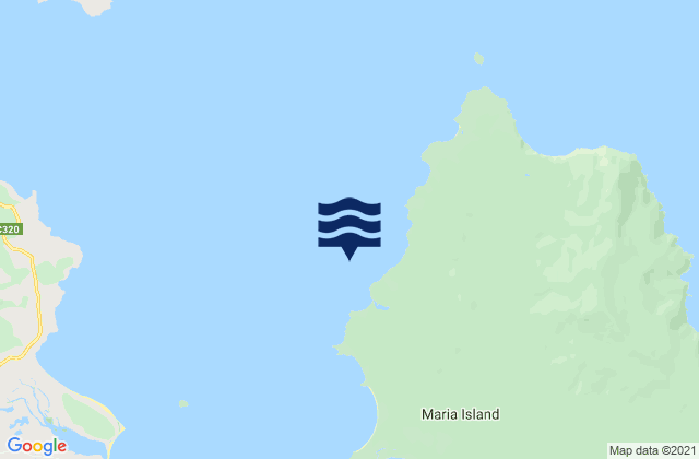 Mappa delle maree di Four Mile Beach, Australia