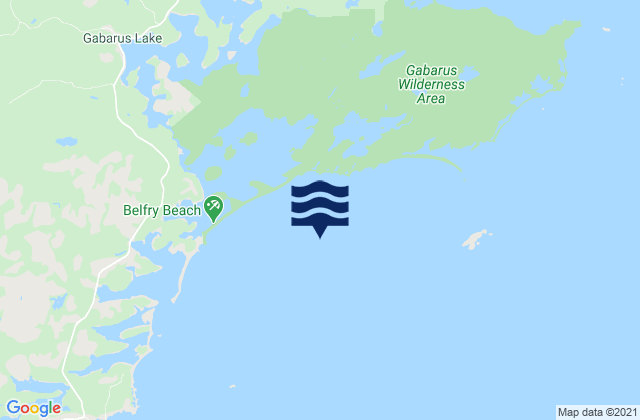 Mappa delle maree di Fourchu Bay, Canada