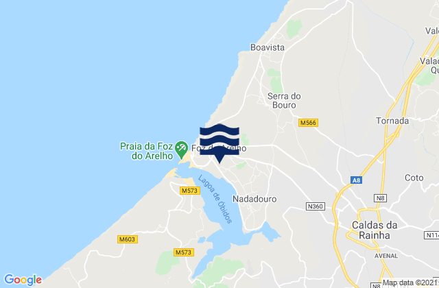 Mappa delle maree di Foz do Arelho, Portugal