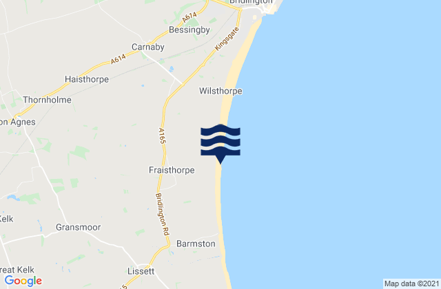 Mappa delle maree di Fraisthorpe Beach, United Kingdom