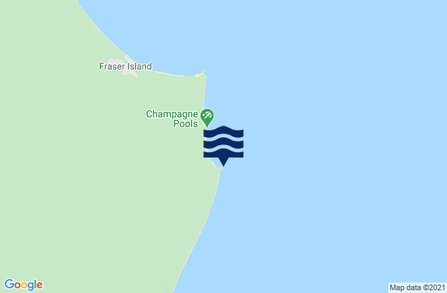 Mappa delle maree di Fraser Island - Indian Head, Australia