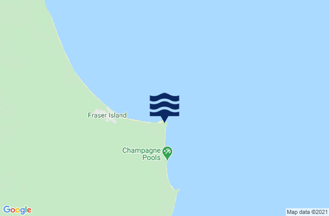 Mappa delle maree di Fraser Island - Waddy Point, Australia