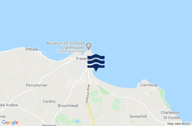 Mappa delle maree di Fraserburgh Beach, United Kingdom