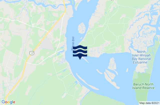 Mappa delle maree di Frazier Point south of, United States