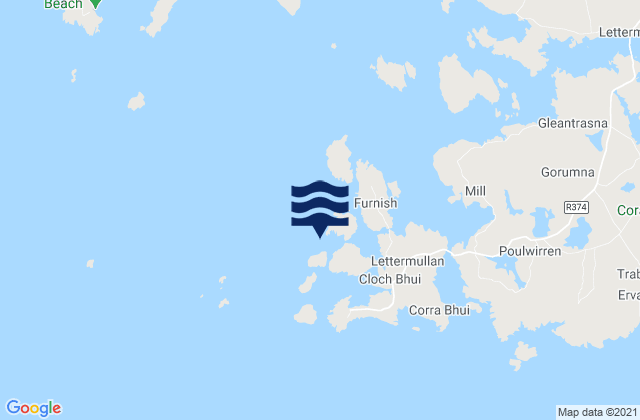 Mappa delle maree di Freaghhillaun Beg, Ireland