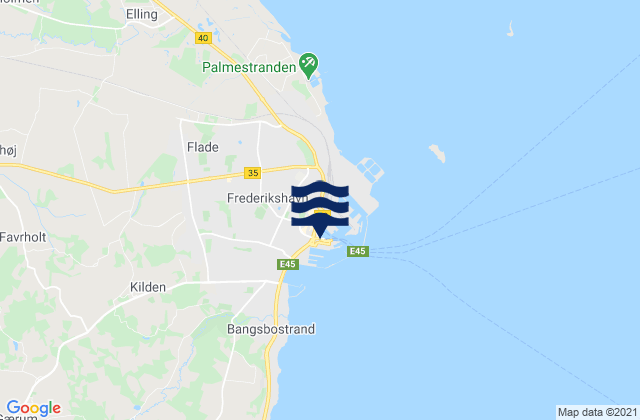 Mappa delle maree di Frederikshavn, Denmark