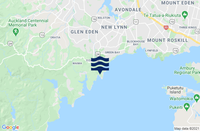 Mappa delle maree di French Bay (Otitori Bay), New Zealand