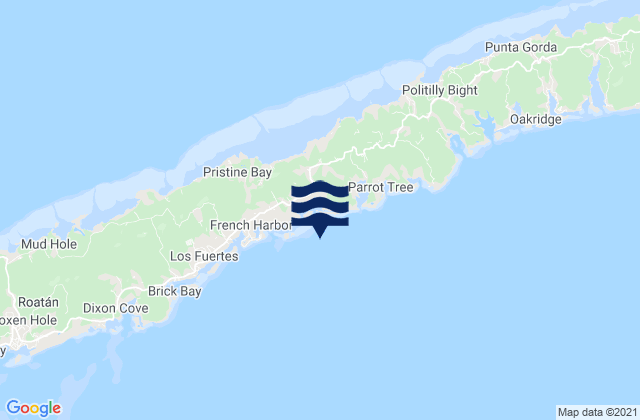Mappa delle maree di French Harbor, Honduras