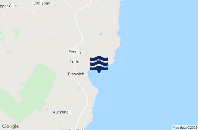 Mappa delle maree di Freswick Bay, United Kingdom