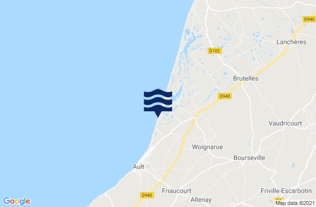 Mappa delle maree di Friville-Escarbotin, France