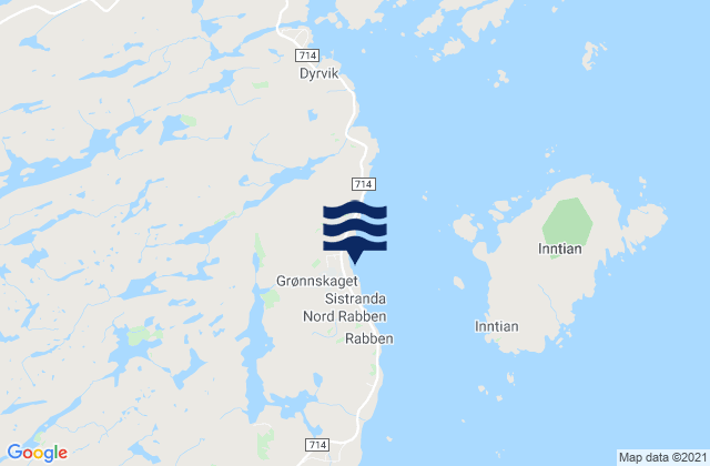 Mappa delle maree di Frøya, Norway