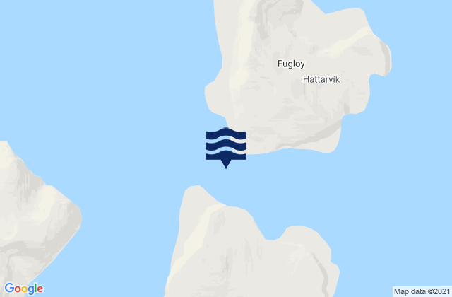 Mappa delle maree di Fugloyarfjørður, Faroe Islands
