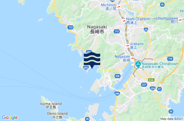 Mappa delle maree di Fukudahonmachi, Japan