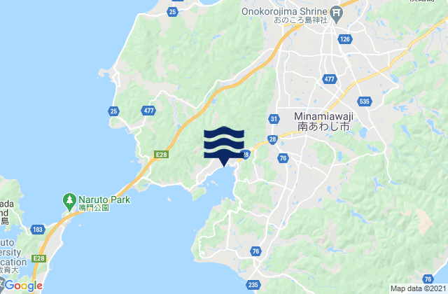 Mappa delle maree di Fukura, Japan