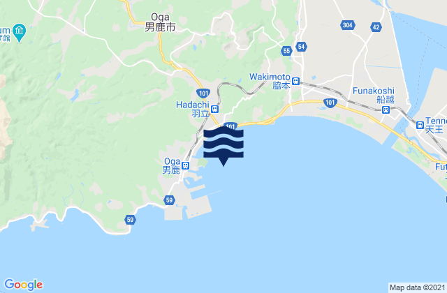 Mappa delle maree di Funakawa Wan, Japan