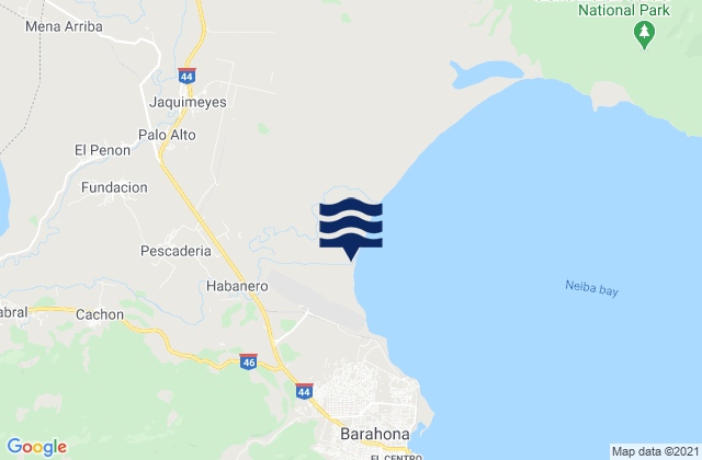 Mappa delle maree di Fundación, Dominican Republic