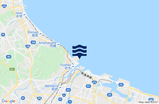 Mappa delle maree di Fushiki Ko Toyama Wan, Japan