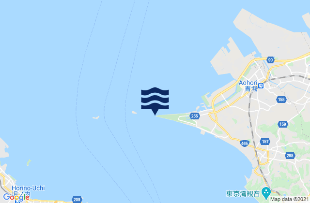 Mappa delle maree di Futtsu Misaki, Japan