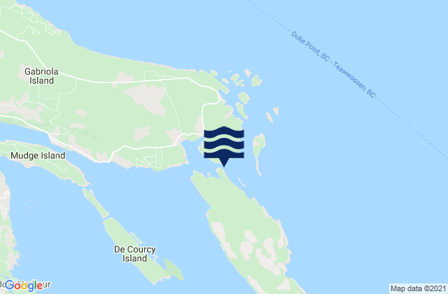 Mappa delle maree di Gabriola Passage, Canada