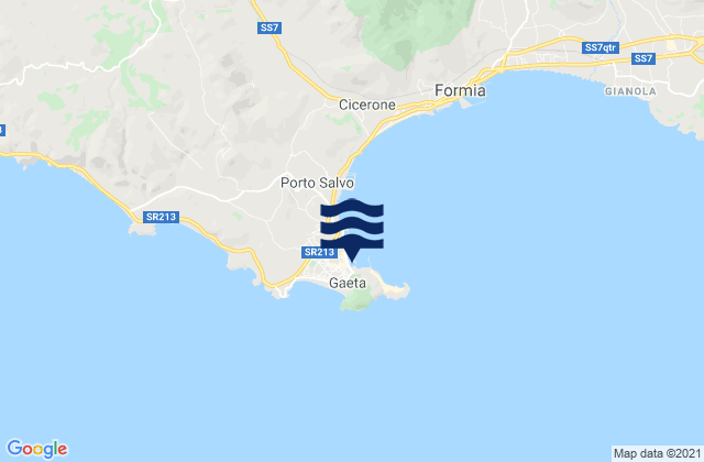 Mappa delle maree di Gaeta, Italy