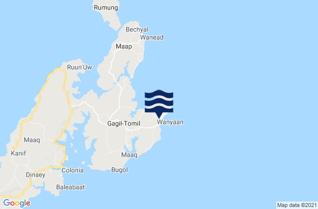 Mappa delle maree di Gagil Municipality, Micronesia