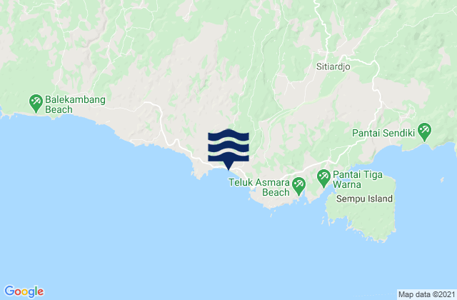 Mappa delle maree di Gajahrejo Krajan, Indonesia
