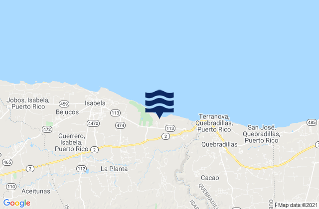 Mappa delle maree di Galateo Alto Barrio, Puerto Rico