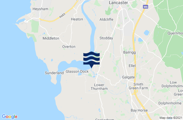 Mappa delle maree di Galgate, United Kingdom
