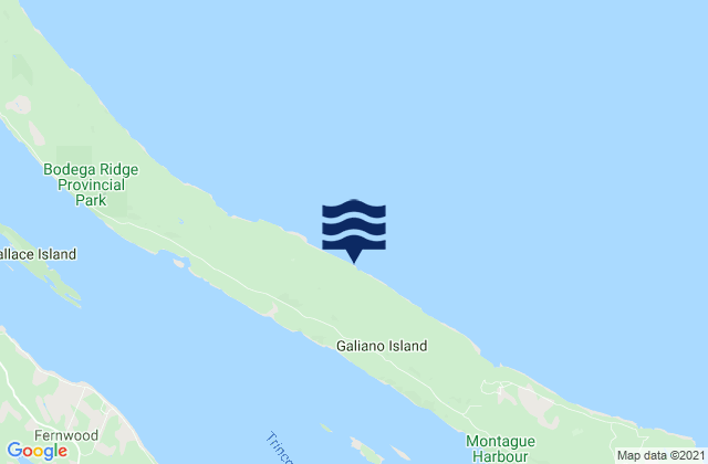 Mappa delle maree di Galiano Island, Canada