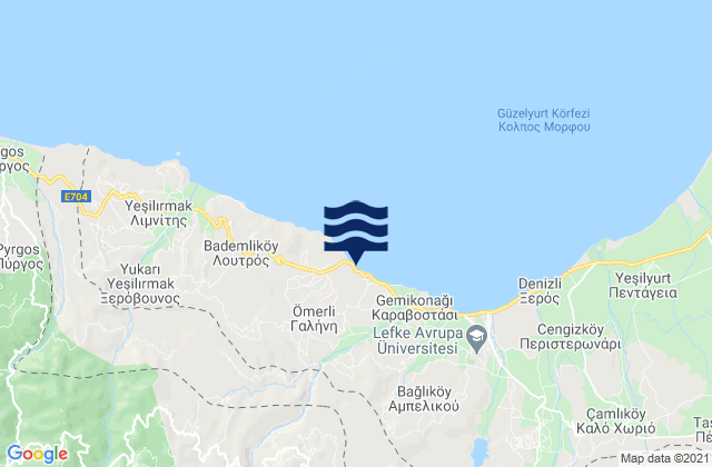 Mappa delle maree di Galiní, Cyprus