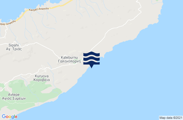 Mappa delle maree di Galinóporni, Cyprus
